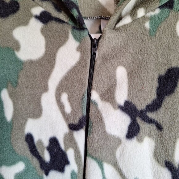 Adult Fleece Camouflage Hooded Onesie Pajamas, Snug As A Bug Large - Picture 4 of 9